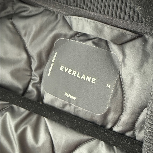 Everlane Renew Long Liner Coat in Black (M) - Picture 10 of 10